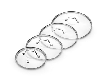 GLAZEN DEKSELSET 18/24/26/28 CM – 4-DELIG - 1