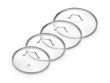 GLAZEN DEKSELSET 24/26/28/30 CM – 4-DELIG - 1