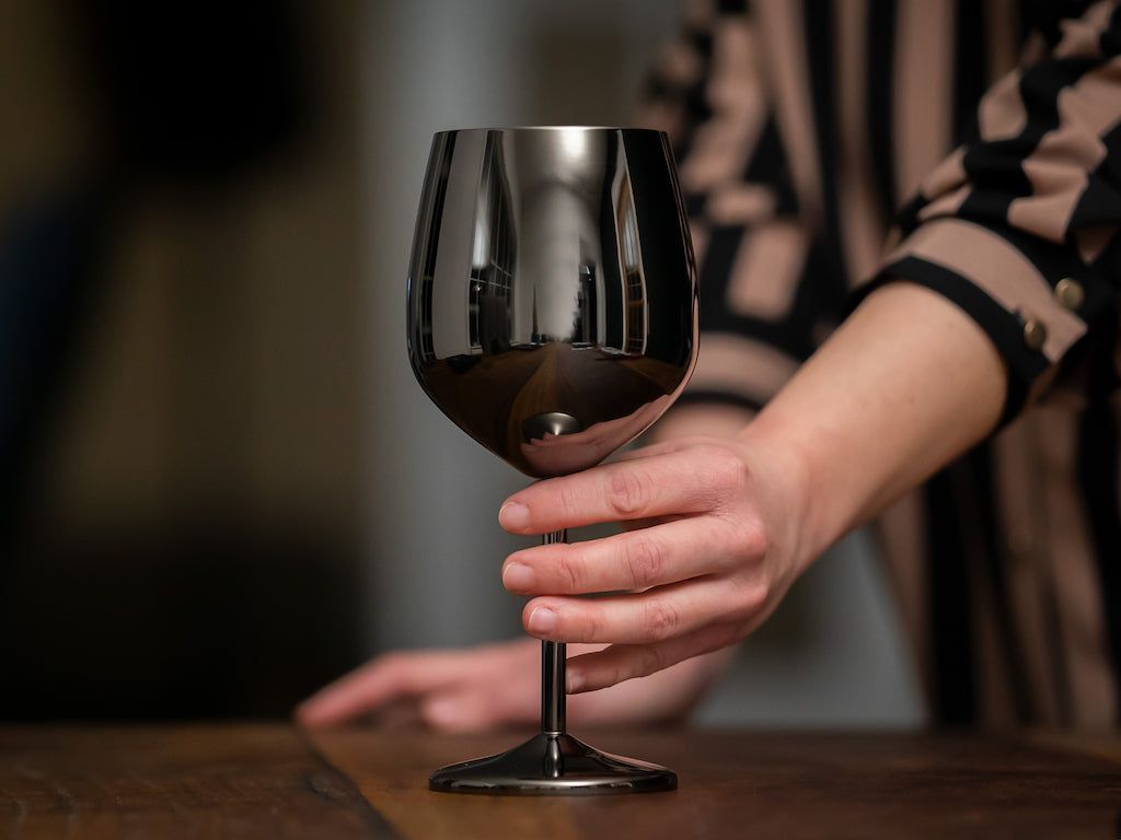 WIJNGLAS IN ROESTVRIJ STAAL SET 4-PAK - 8