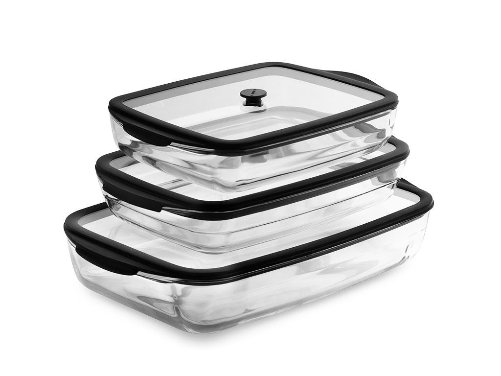 SET OVENBESTENDIGE GLAZEN SCHALEN - 1