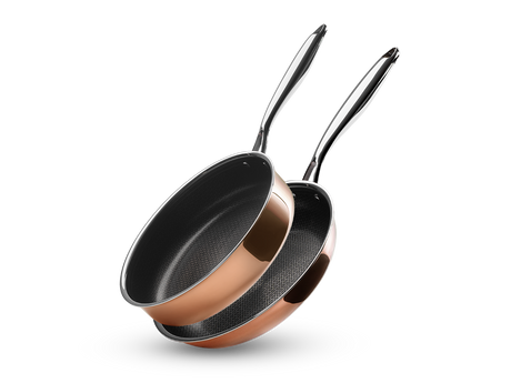 KOPER HYBRID ANTIAANBAK KOEKENPAN+SAUTÉPANSET - 2 DELEN - 1